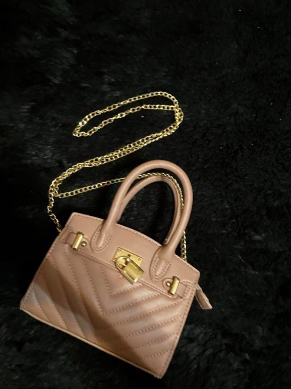 Quilted Top-Handle Crossbody Bag in Blush